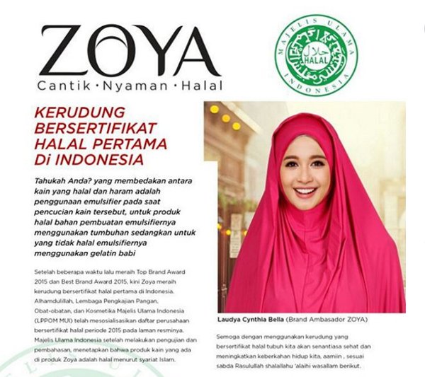 Heboh Zoya  Klaim Kerudung  Halal BersamaDakwah