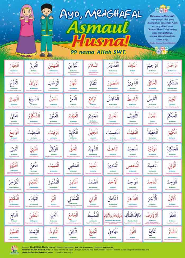 Asmaul Husna Arab Latin Arti Keutamaan Dan Khasiat