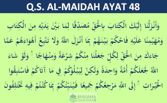 Surat Al Maidah Ayat 48: Arti, Tafsir, Dan Kandungan