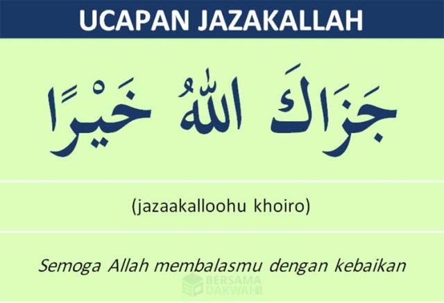 jazakallah khairan dan artinya