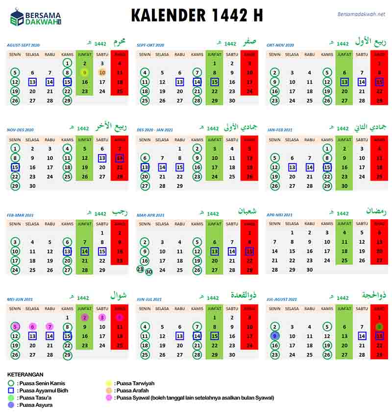 Featured image of post Kalender Islam 2021 Lengkap : Berdasarkan kemungkinan rukyatul hilal global.