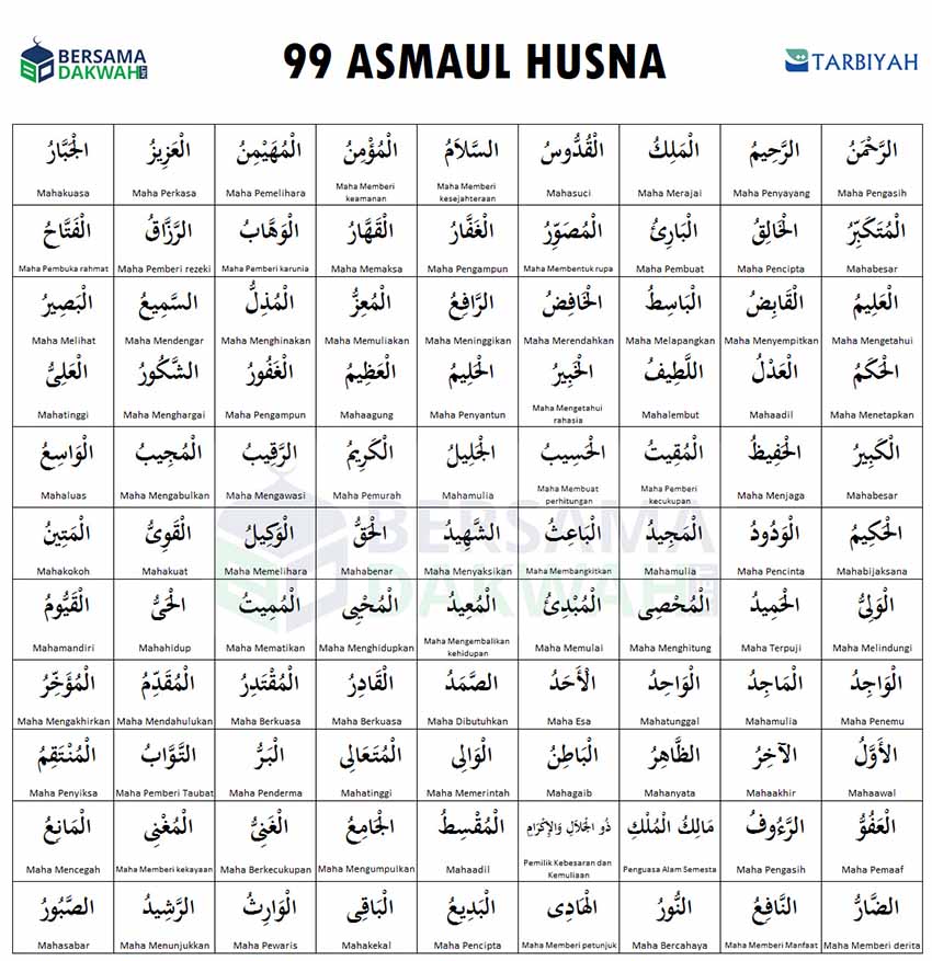 hafalan asmaul husna