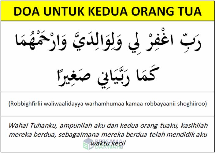 Bacaan Doa untuk Orangtua dalam Bahasa Arab, Latin, Artinya