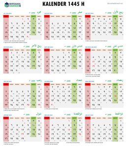 Kalender 1445 Hijriyah dan jadwal Hari Libur Nasional