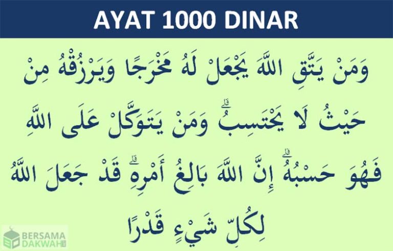 Ayat Seribu Dinar: Arab, Latin, Arti, Dan Tafsirnya