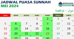 jadwal puasa sunnah mei 2024