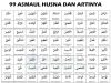 99 Asmaul Husna: Arab, Latin, Dalil, dan Artinya 99 asmaul husna dan artinya