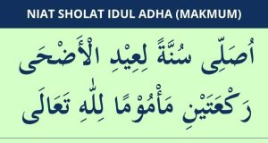 niat sholat idul adha
