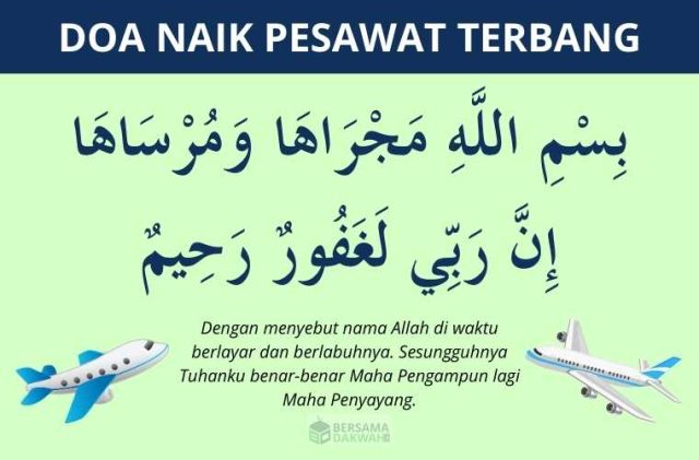 doa naik pesawat terbang