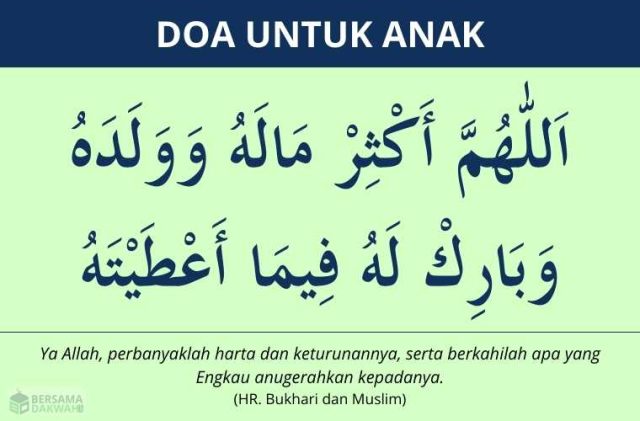 doa untuk anak agar berkah hidupnya dan banyak rezeki