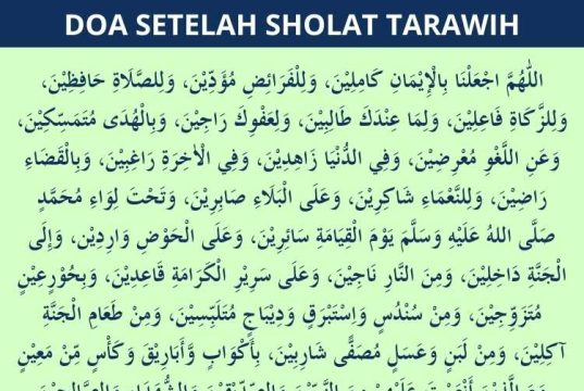 doa setelah sholat tarawih