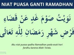 niat puasa ganti ramadhan