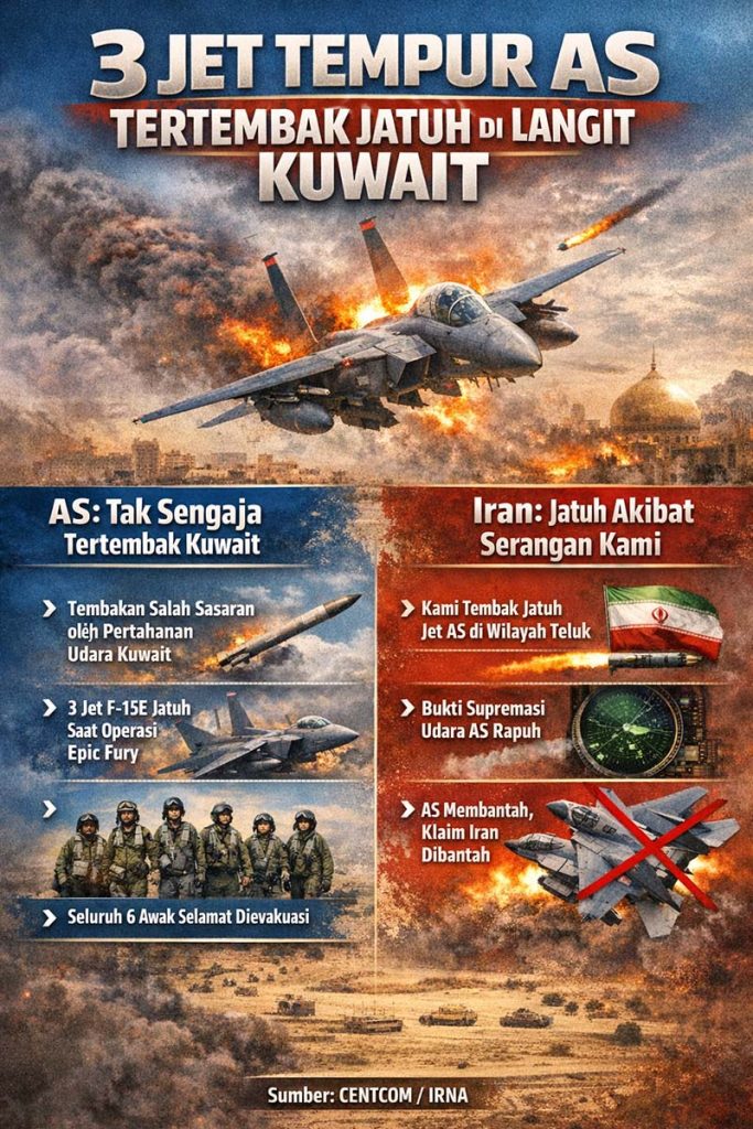 3 jet tempur as jatuh di kuwait - infografis