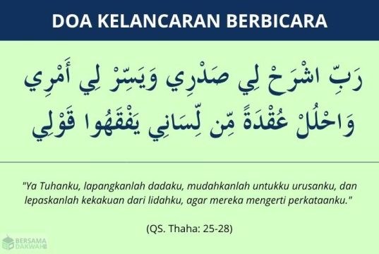 doa kelancaran berbicara