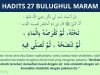 hadits cara menyucikan pakaian terkena darah haid - bulughul maram 27