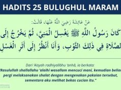 hadits jika pakaian terkena mani - bulughul maram 25
