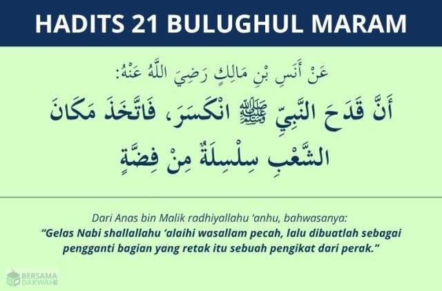hadits menambal bejana dengan perak - bulughul maram 21
